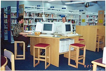 The Computer Section with Internet Service.