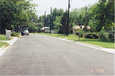 Scene of finished Roosevelt Street in the New Addition