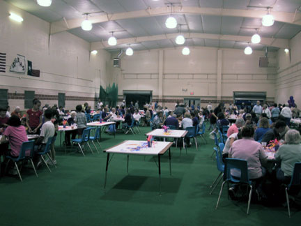 Project Graduation Catfish dinner for Survivors and public is held in the Bastrop High School Field House to start Relay for Life 2003