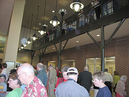 The 2nd floor offices and Community Room of the bank's new headquarters.