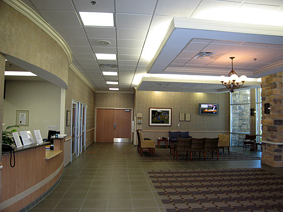 The Lobby and Entry doors to the Hospital Wing