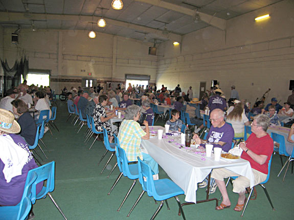 Scene of the Survivor Registration and Dinner