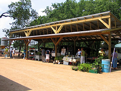 Westside pole barn of the Farmers Market