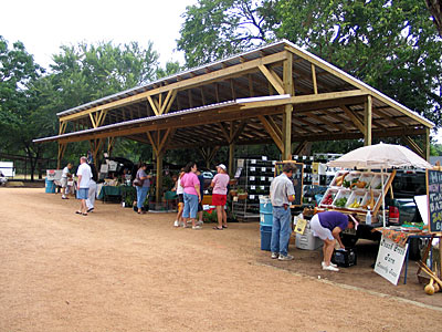 Eastside pole barn of the Farmers Market