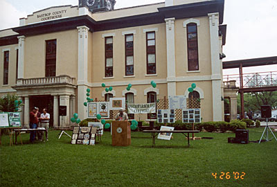 Ceremony held on the Bastrop County Courthouse Lawn.