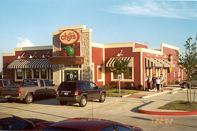 Opening one week later, the new Chili's Restaurant opened to large crowds.