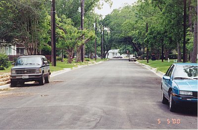 Scene of finished Garfield Street in the New Addition