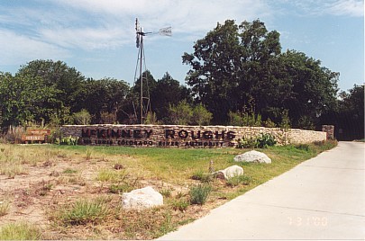 Entrance to McKinney Roughs on Highway 71, nine miles west of Bastrop