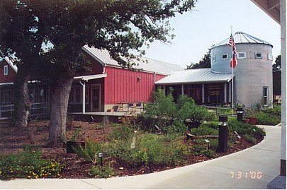 View of Visitors Center and one of Educational Buildings