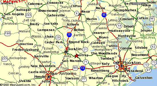 Bastrop Co Tx Map 8981